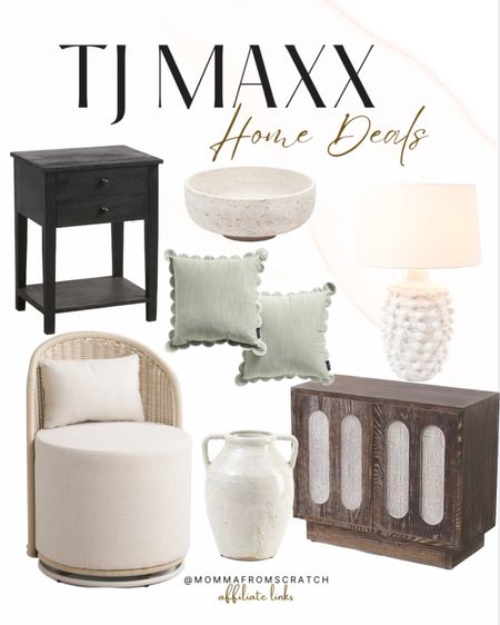 Tj maxx home decor deals! Accent chair designer dupes, anthropology lamp, pillows, spring decor, vase. Cane chair and furniture on sale.

#LTKstyletip #LTKsalealert #LTKhome