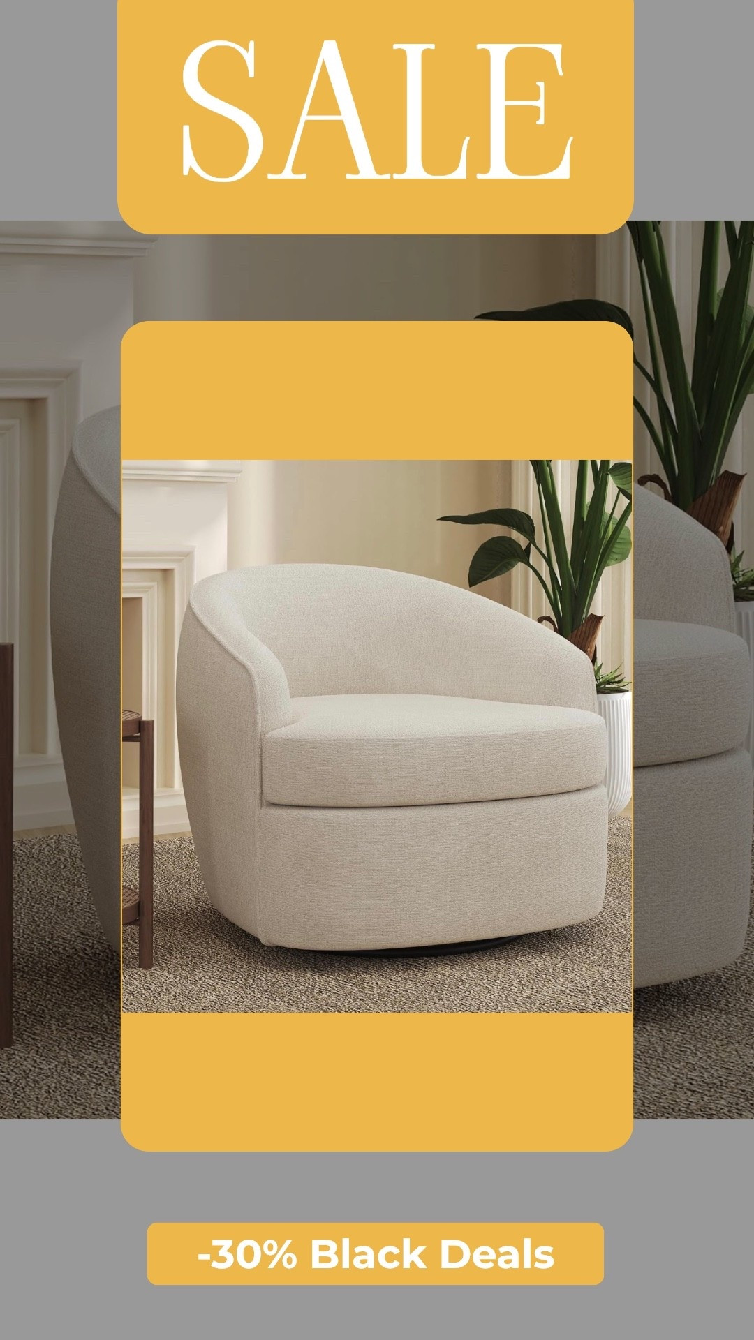 Modern Beige Swivel Accent Chair
Black Friday Sale!
Cyber week
Christmas Decor 

#LTKCyberWeek #LTKHoliday #LTKGiftGuide