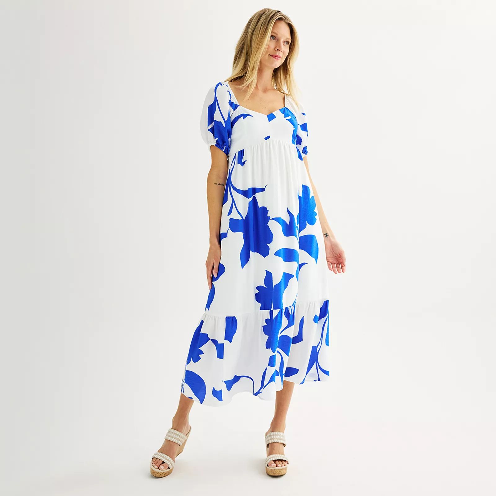 Women's Nine West Babydoll Maxi Dress | Kohl's