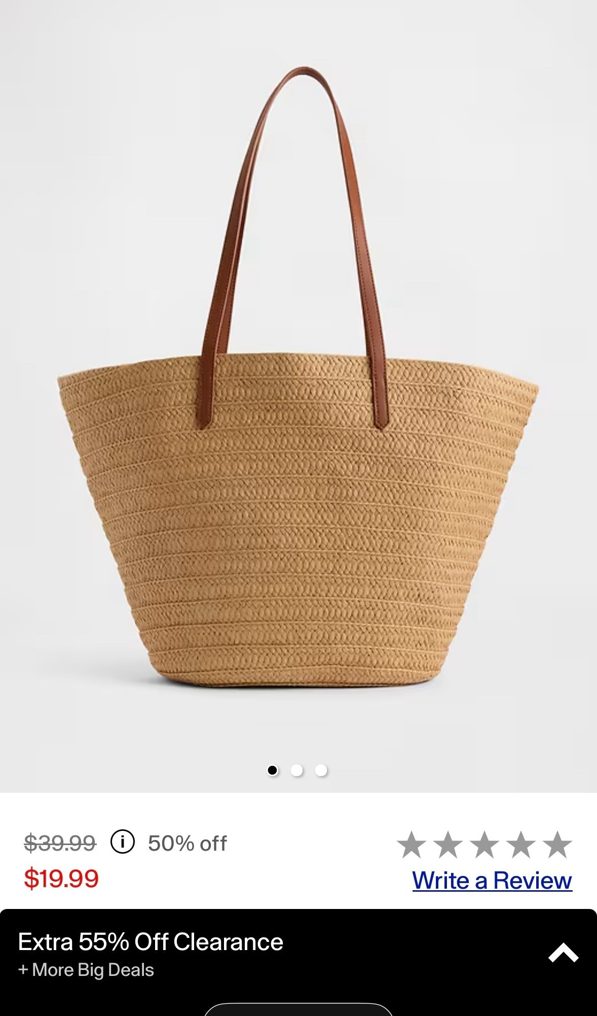 Straw tote bag for under $20! Use code GFMORE for free shipping too! 