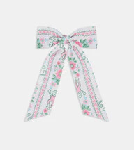 Roller Rabbit x Hill House The Belle Bow - Pink Monkey Block Stripe | Hill House Home US