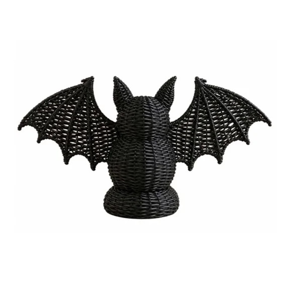Summerween Halloween Woven Bat Figurine Decorations, Boho Style Seagrass Bat Ornament, Living Roo... | Walmart (US)