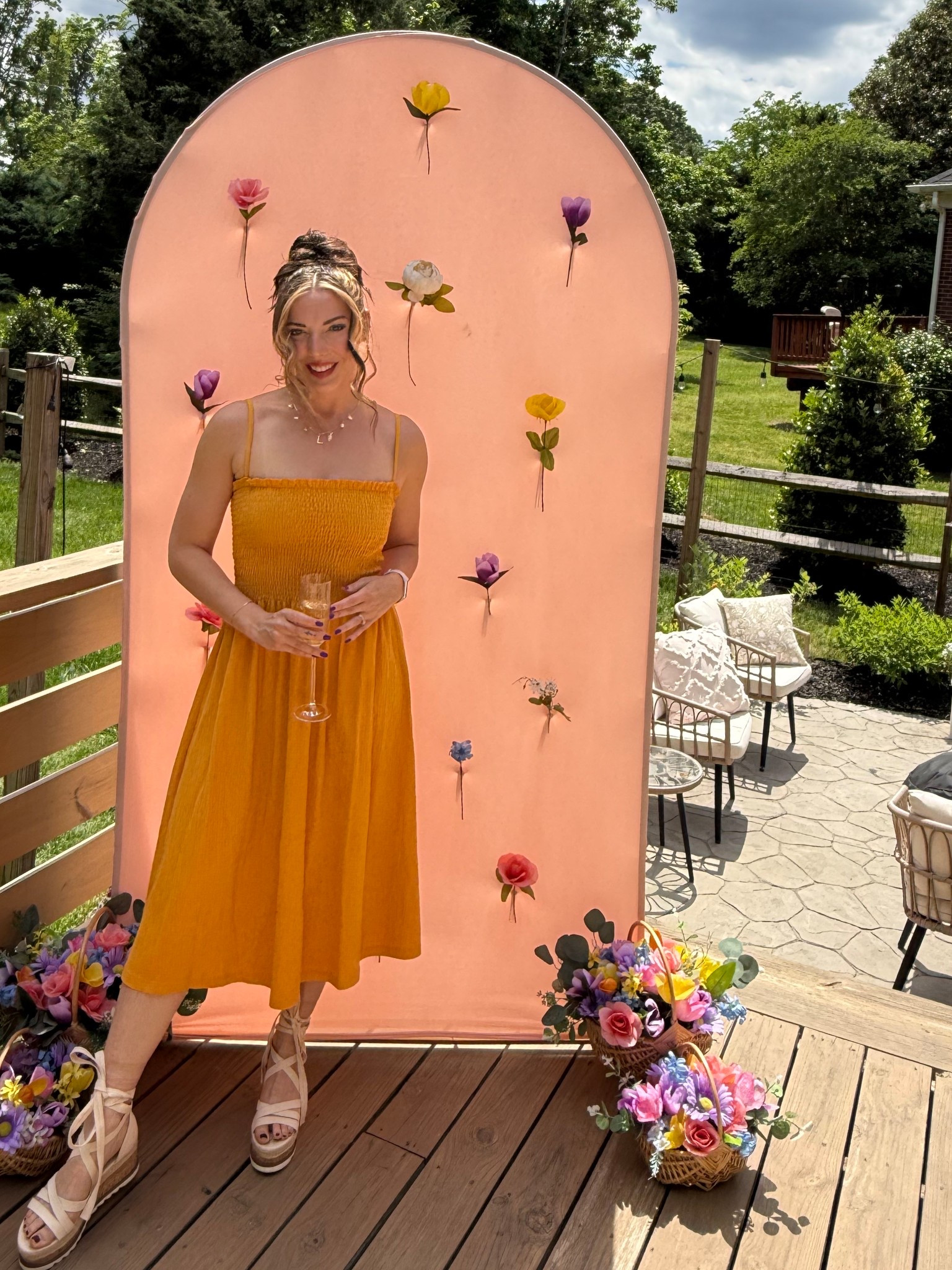 Faux floral backdrop . Floral backdrop . Photo backdrop . Floral photo backdrop . Floral background . Bridal shower backdrop . Bachelorette backdrop . DIY backdrop . Mother’s Day photo . Mother’s Day . Mother’s Day Brunch . Ladies Brunch. Dollar Store DIY

#LTKParties #LTKHome #LTKSeasonal