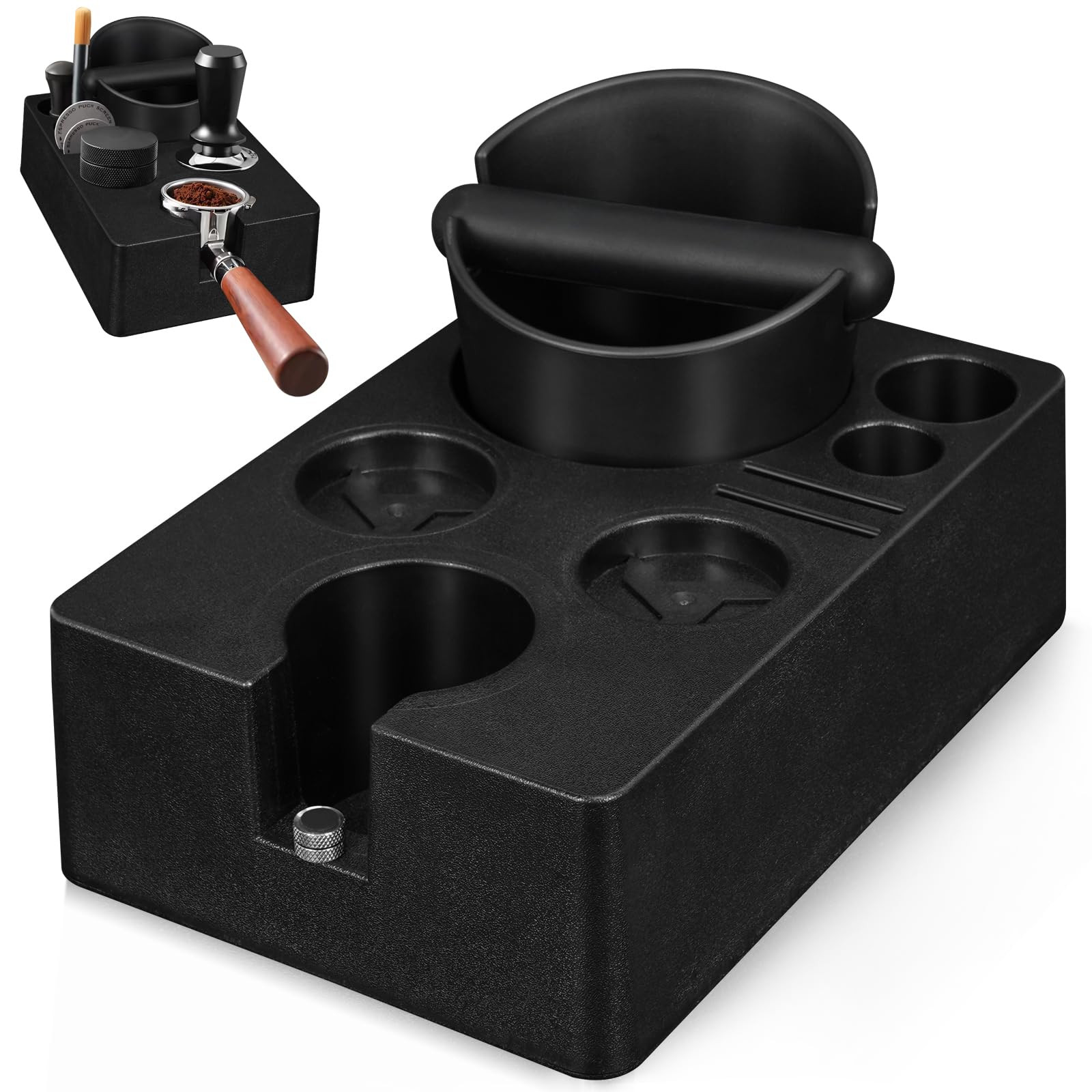 Amazon.com: Y-Step Espresso Tamping Station with Espresso Knock Box, Coffee Knock Box Espresso Ac... | Amazon (US)