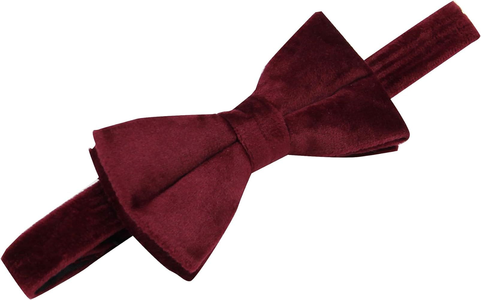 100% Silk Velvet Bowties for Men - Formal Tuxedo Bow Ties - Various Color | Amazon (US)
