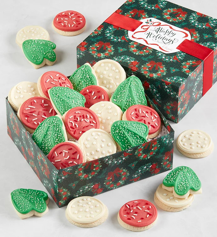 Happy Holidays Cookie Gift Box - 24 by Cheryl's Cookies | Cheryl's