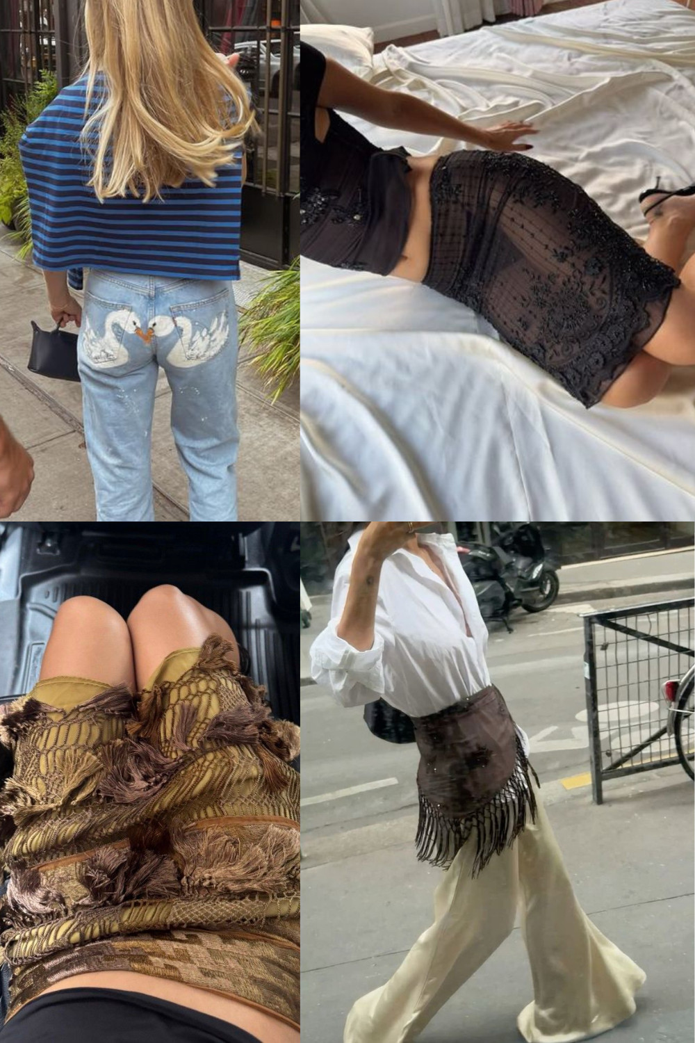 spring 2026 trends: fringe, fun pockets and sheer embellishment 

 