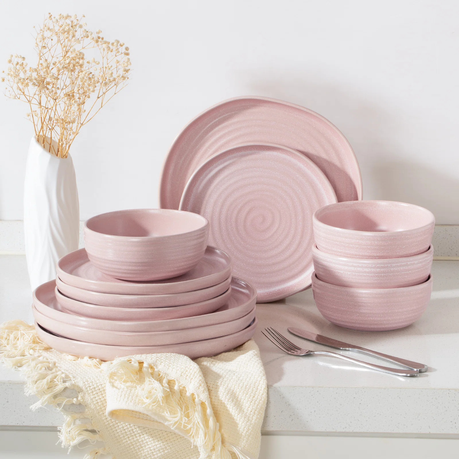 Famiware Pluto Plates And Bowls Sets, 12 Piece Dinnerware Sets | Wayfair | Wayfair North America