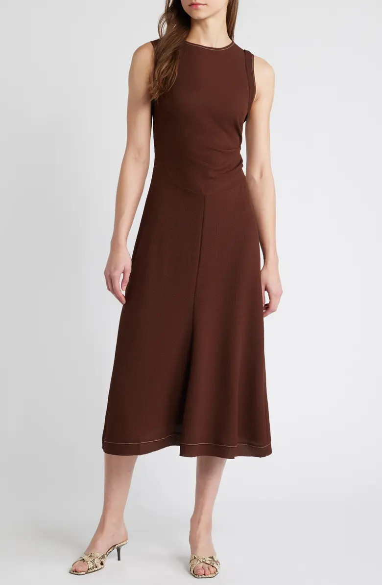 MANGO Rita Topstitch Detail Midi Dress | Nordstrom | Nordstrom