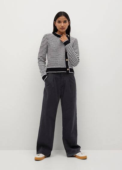 Buttoned striped sweater | MANGO (UK)