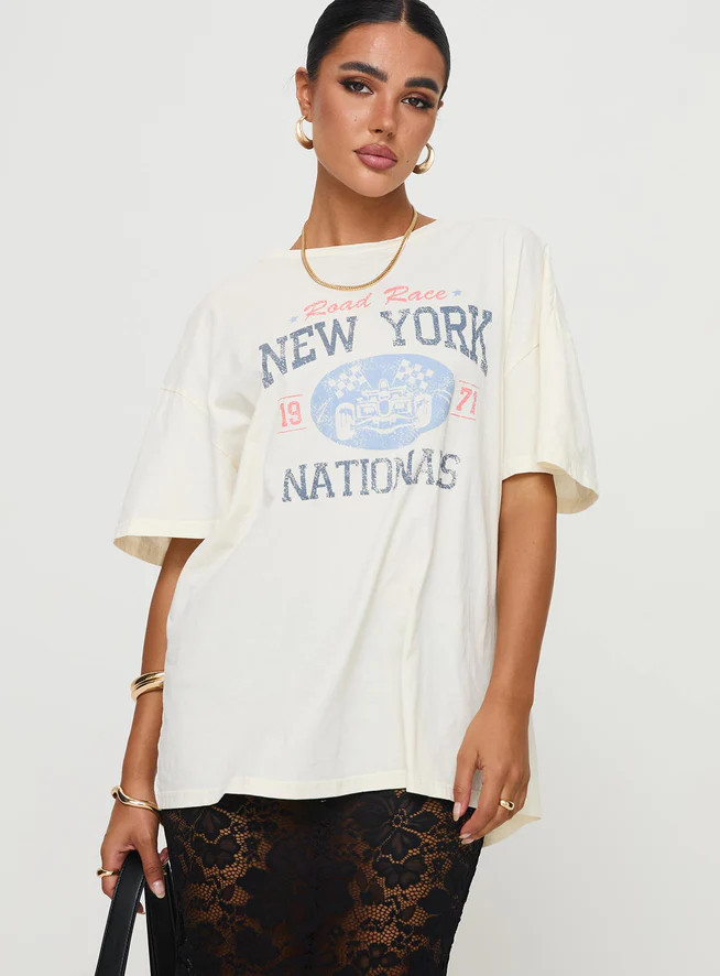 Road Race Nationals Tee White | Princess Polly US