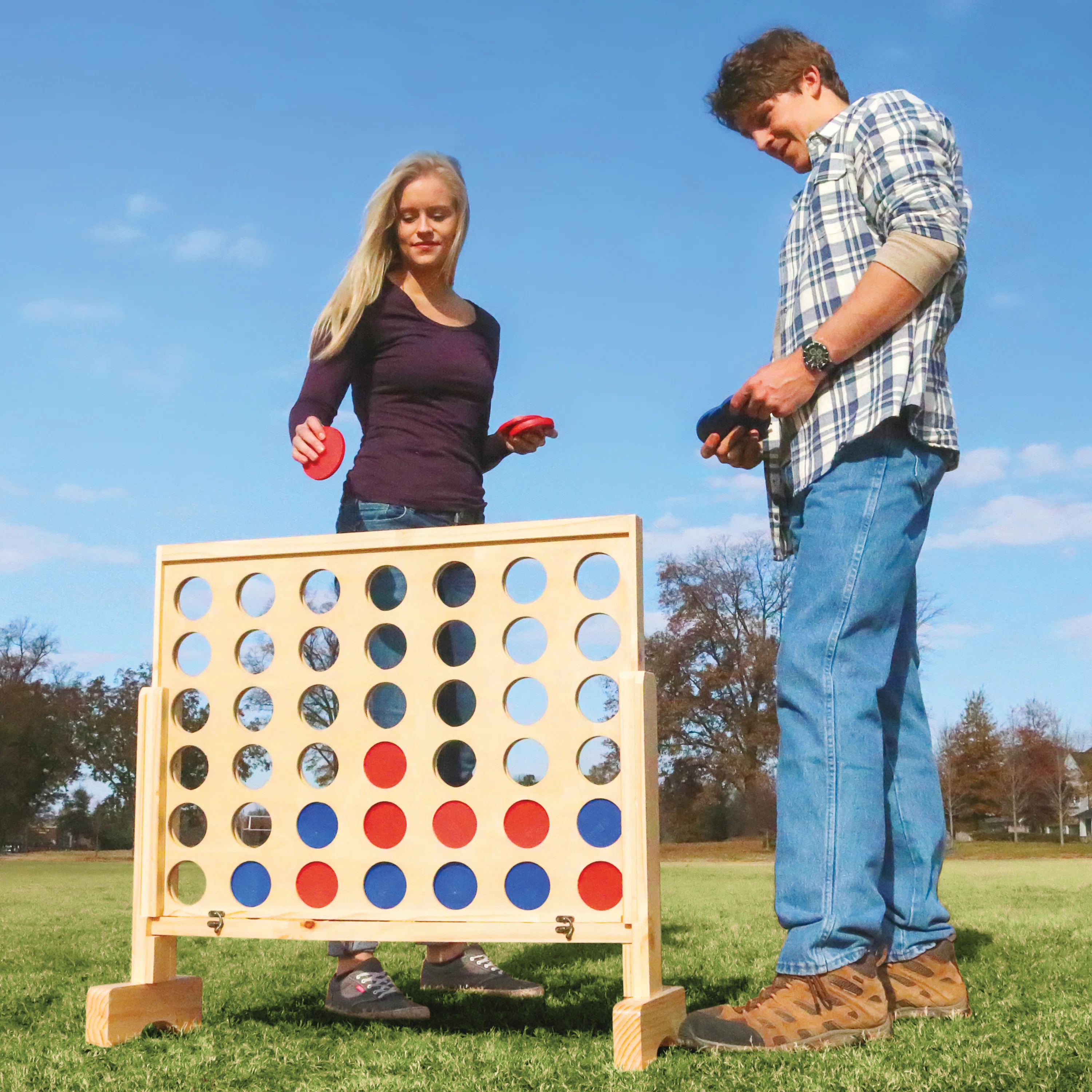 Wild Sports Eastpoint Sports Jumbo 30" X 36" Solid Wood 4-In-A-Row & Reviews | Wayfair | Wayfair North America