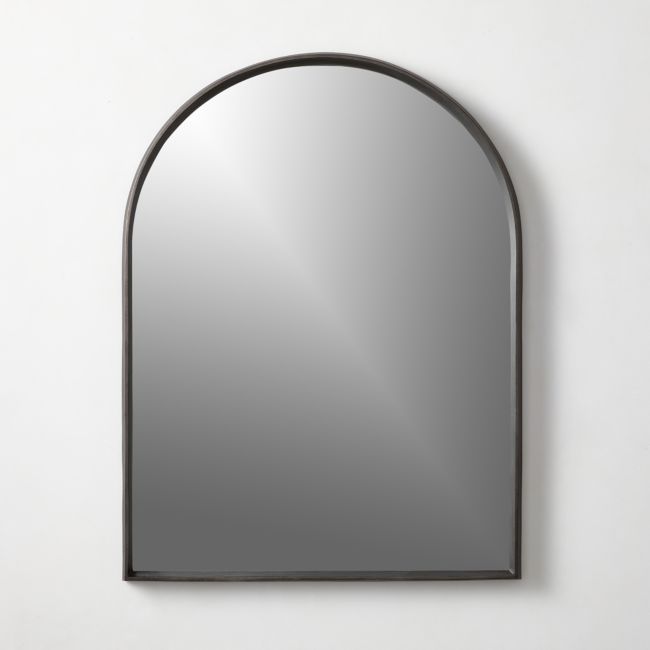 Tesou Cast Aluminium Black Arch Wall Mirror 30''x40'' | CB2