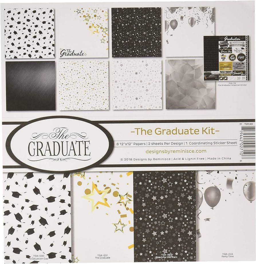 Reminisce (REMBC) The Graduate Scrapbook Collection Kit, Multi Color Palette | Amazon (US)