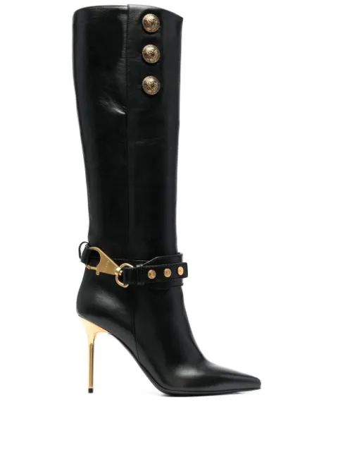 Balmain Robin knee-high Boots - Farfetch | Farfetch Global