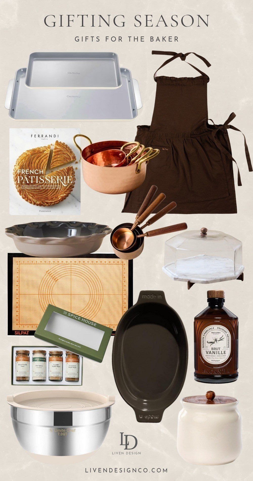 Gift for the baker. Gift for her. Gift for him. Christmas gift. Bakeware. Kitchen decor. Apron. Pie dish. Measuring spoons. Cake stand. Caraway. #Christmasgifts #giftguide #holidayshopping #giftsforwomen  

#LTKGiftGuide #LTKHoliday #LTKSeasonal
