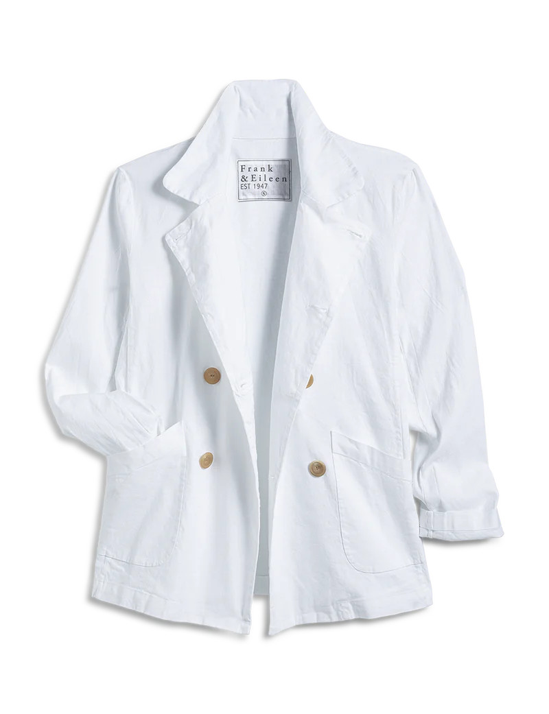 BELFAST White, Italian Performance Linen | Frank & Eileen