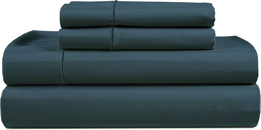 LANE LINEN 1000 Thread Count Striped Sheets Set - 100% Egyptian Cotton Bed Sheets, 4 Piece Cotton... | Amazon (US)