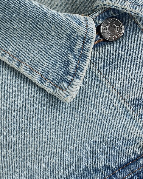 Cropped Denim Trucker Jacket | Express