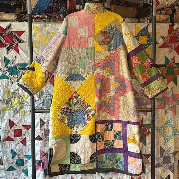 Honeybea Long Quilt Coat Made With Vintage Quilts One Of A Kind L XL | Poshmark