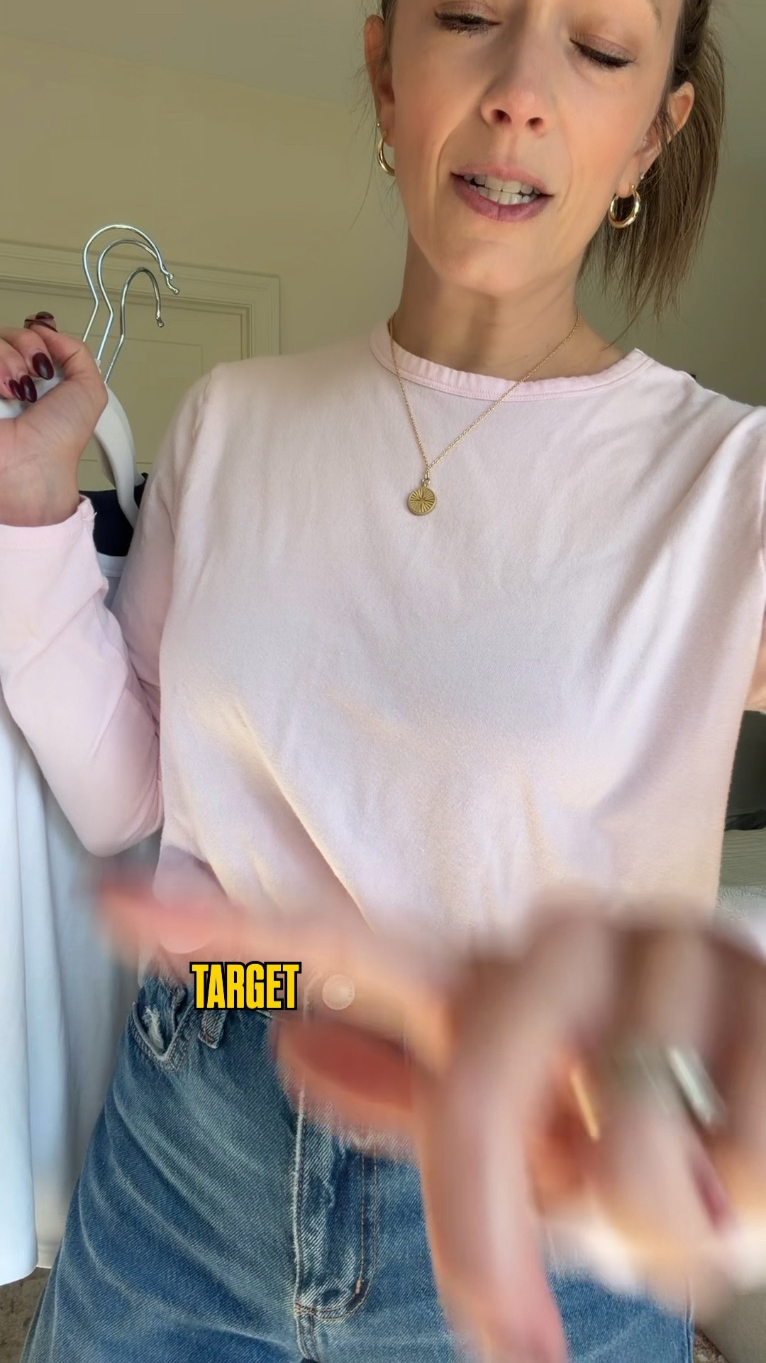 I looove that @Target just dropped our favorite tee in a long sleeve option! It’s absolutely fabulous!!  I wear a size small!