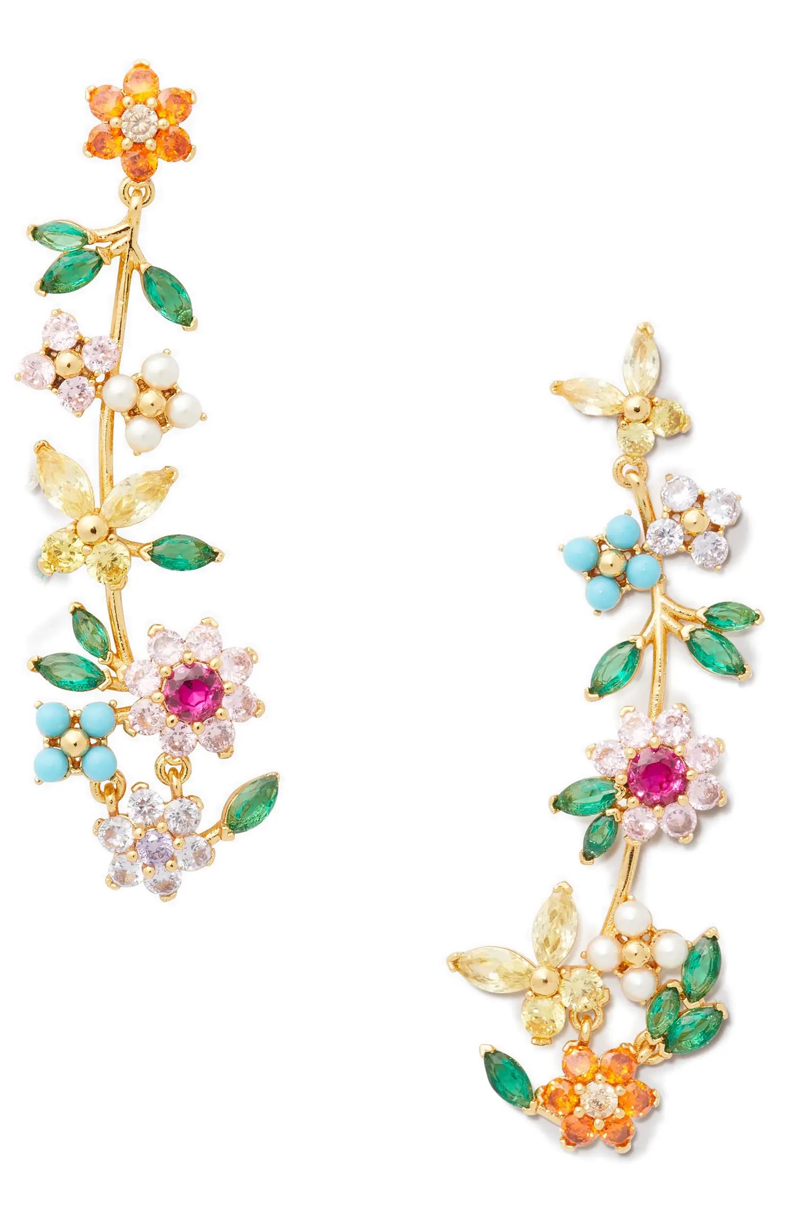 new bloom mismatched floral drop earrings | Nordstrom