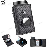 Rfid Credit Card Holder Men Wallets for Airtag Slim Thin Bank Cardholder Case Travel Minimalist Wallet for Apple Air Tag Tracker | AliExpress (US)