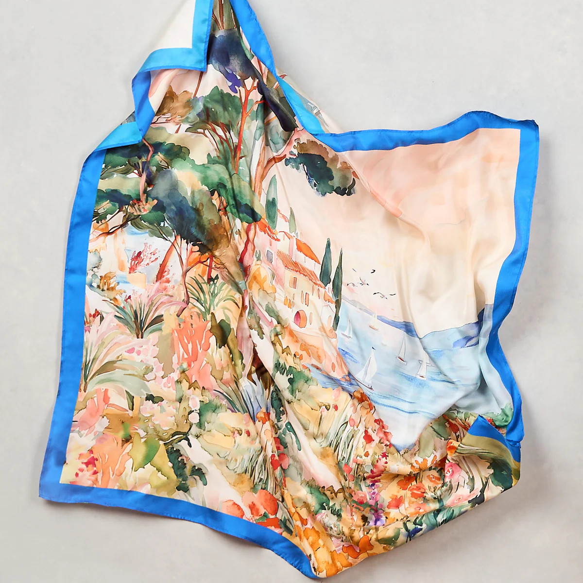 Scenic Print Square Scarf - Multicolour | Blue Illusion (AU & US)