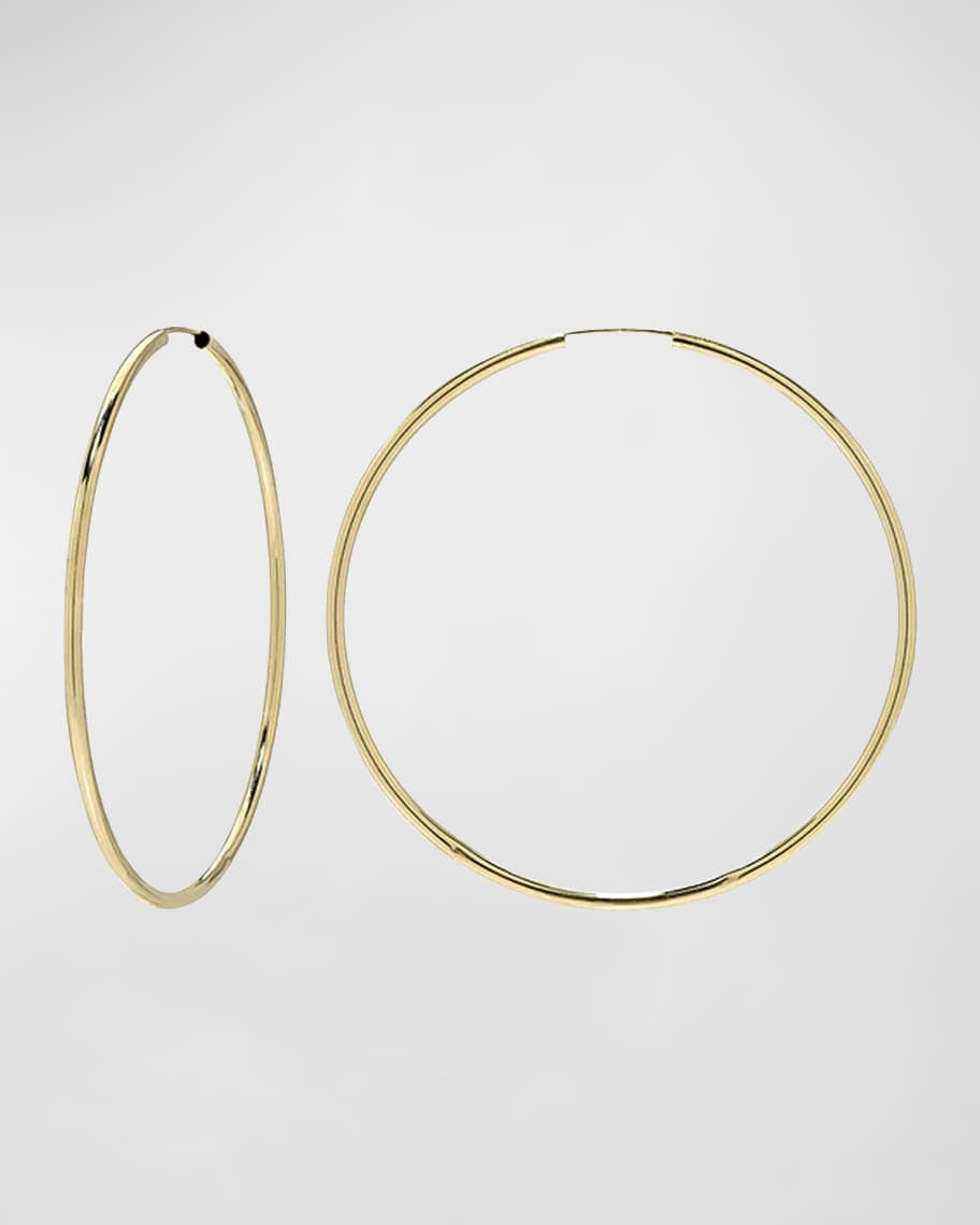 Zoe Lev Jewelry 14K Gold Large Thread Hoop Earrings | Neiman Marcus