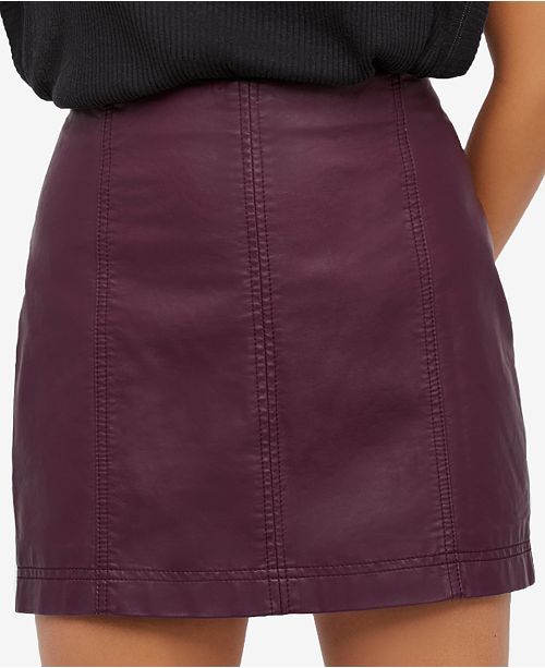 Modern Femme Faux-Leather Mini Skirt | Macys (US)