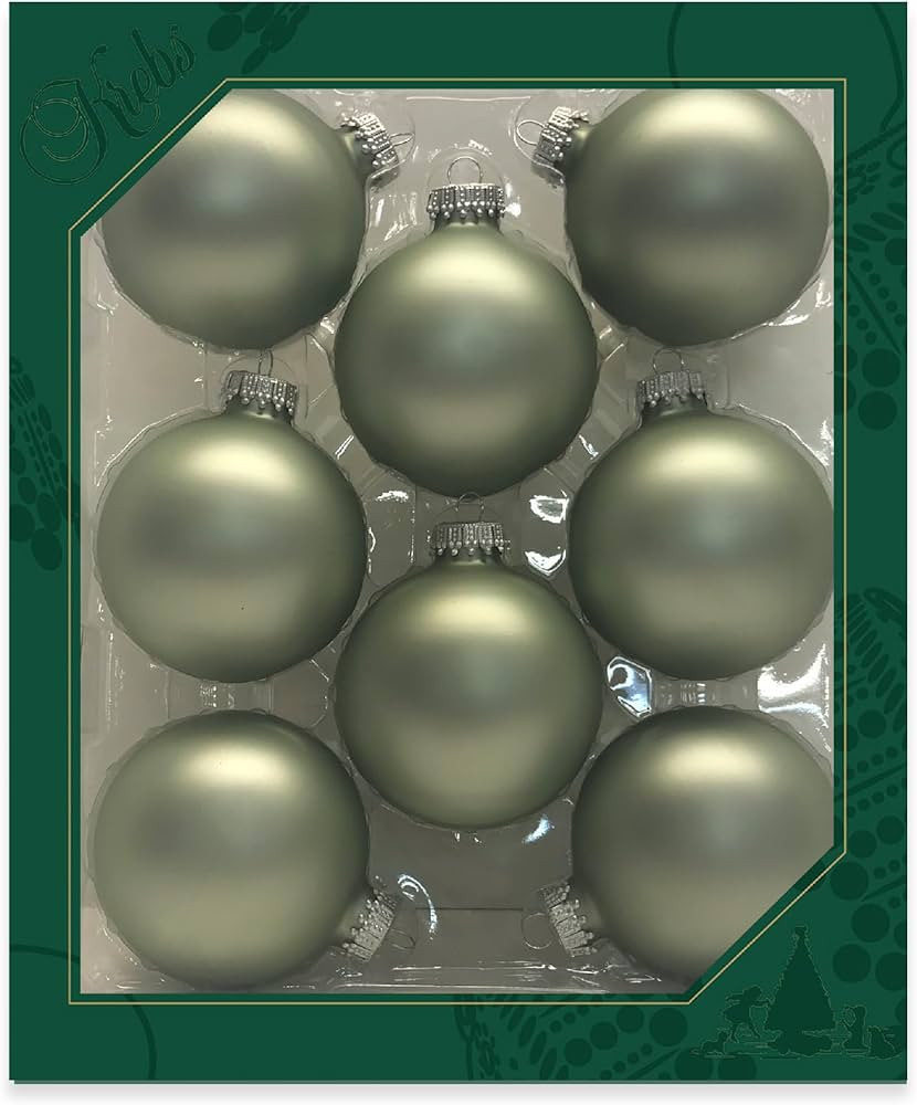 Glass Christmas Tree Ornaments - 67mm / 2.63" [8 Pieces] Designer Balls from Christmas By Krebs S... | Amazon (US)