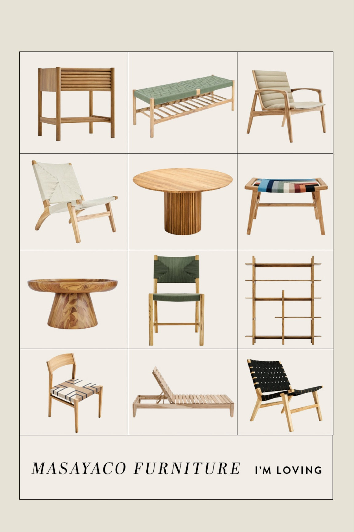 A few of my favorite pieces from @masayaco  
All handcrafted using trees sourced from their reforestation projects which has already planted over 1.3 million trees 🌳 🤍 #masayaco #mymasaya #sustainablefurniture #ad 

#LTKHome