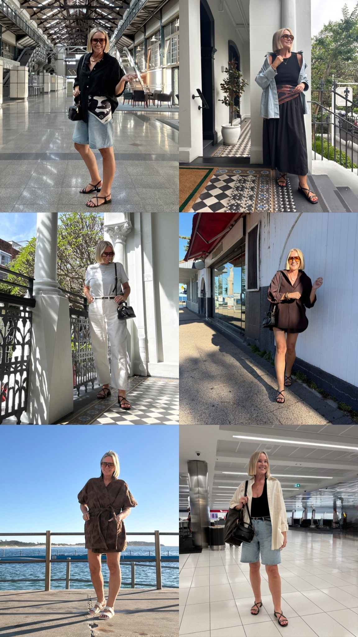 Click to read full caption. What I wore for four nights in Sydney for a work and friends/family visit.

Instead of planning out each outfit, this time I’ve packed a capsule of mostly separates that can be dressed up or down. The neutral colour palette of blue, white, black and chocolate means I can wear multiple combinations. Silk scarves (run don’t walk, these are on final sale for $29 at @veronikamaine_design).

Shoes: @frankie4footwear Coco kitten heels in chestnut (limited sizes left), Anja sandals (in-store only) and Venice waterproof treated leather beach slides.

Hat: @willandbear hat (site-wide code: STYLINGYOU)

Dress: bought earlier this year from Witchery but you find similar at @ida.s___ Madeline tank top dress (site-wide code: NIKKI10)

Beach robe: gifted by K.Juliet


#LTKtravel #LTKaustralia #LTKover50style
