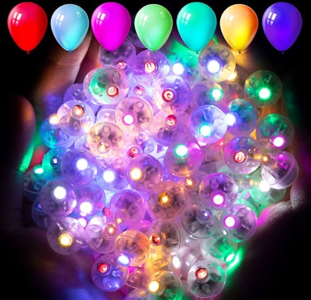 Aogist 100pcs 10-Colors Mini Lights,Long Standby Time Waterproof LED Balloon Light,Battery Powere... | Amazon (US)