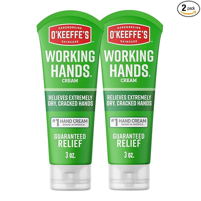 O'Keeffe's Working Hands Hand Cream for Extreme Dryness - 3 oz Tube (2 Pack) - Repairing Skincare... | Amazon (US)