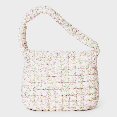 Floral Print Puffer Hobo Shoulder Bag - Wild Fable™ Pink | Target