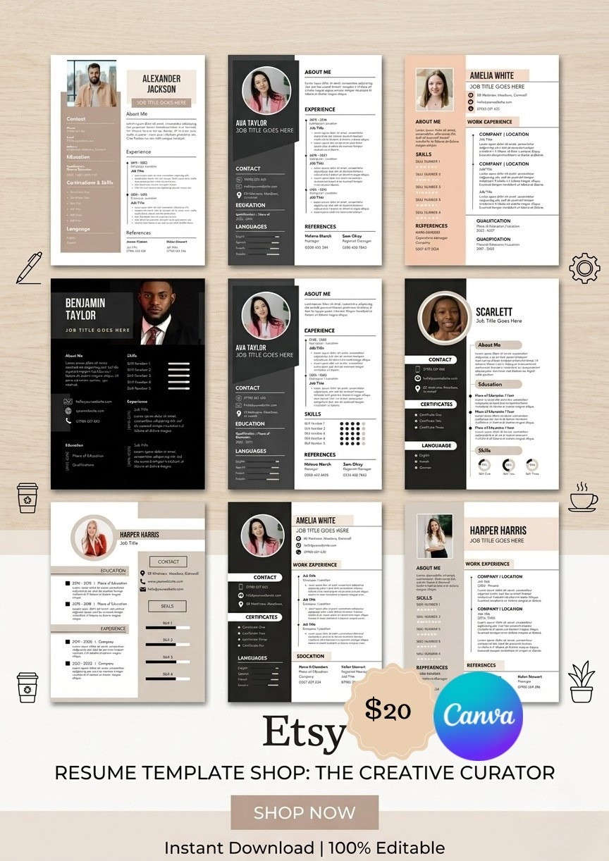Create a clean, modern, and professional resume in minutes with this editable Canva resume template. Perfect for job seekers who want a polished CV without hiring a designer.

This template is easy to customize and helps you stand out to employers with a sleek, well-structured layout.


#LTKHome