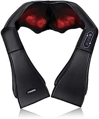 Naipo Shiatsu Back and Neck Massager with Heat Deep Kneading Massage for Neck, Back, Shoulder, Fo... | Amazon (US)