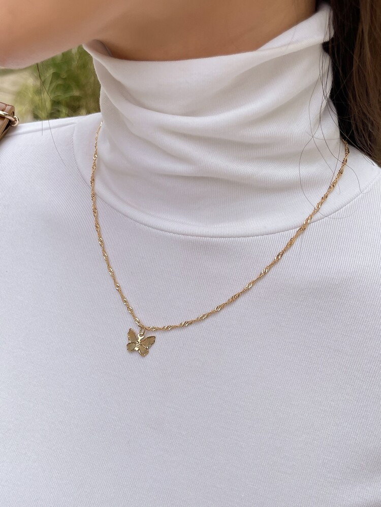 DAZY Butterfly Charm Necklace | SHEIN