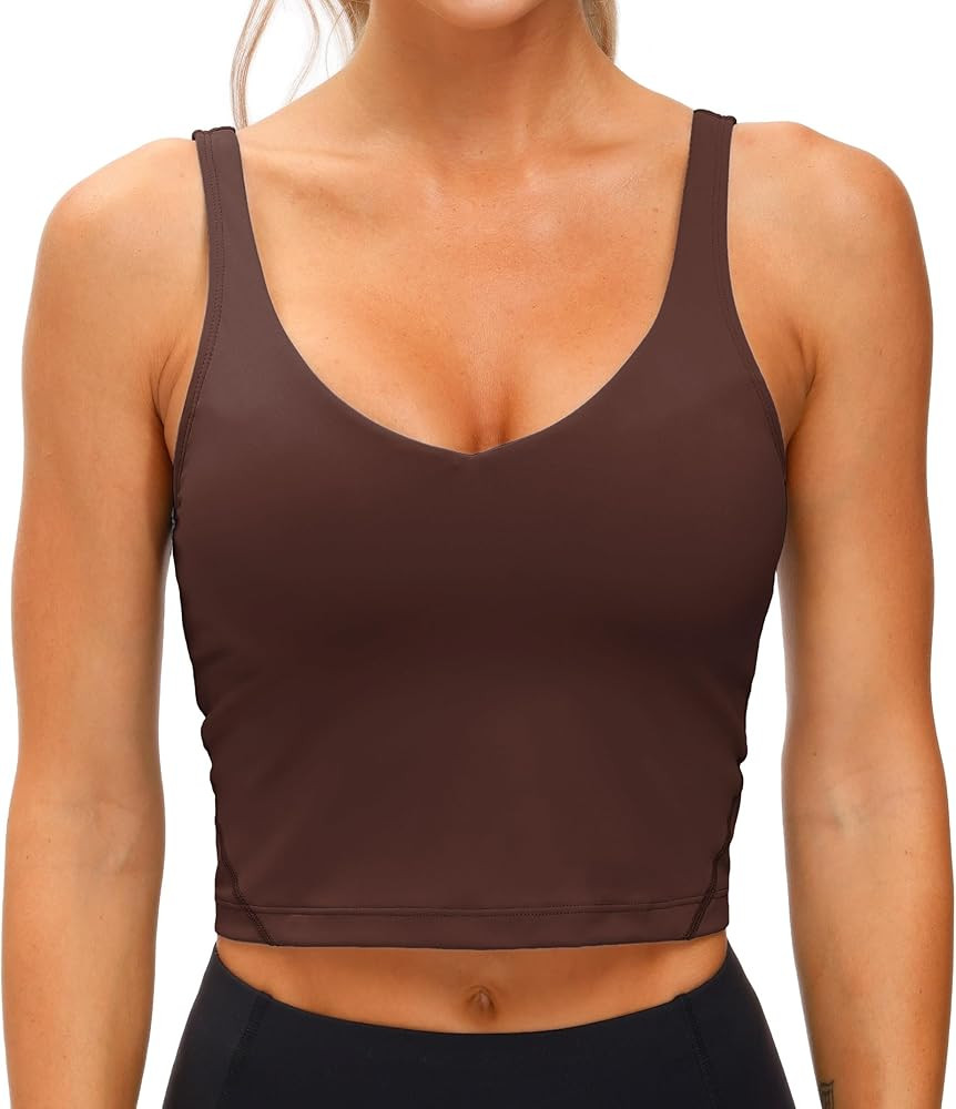 THE GYM PEOPLE Womens' Sports Bra Longline Wirefree Padded with Medium Support | Amazon (US)