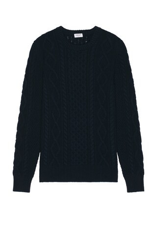 Ghiaia Cashmere Wool Cable Knit Pescatore Sweater in Blue - Navy. Size L (also in M, XL/1X). | FWRD 
