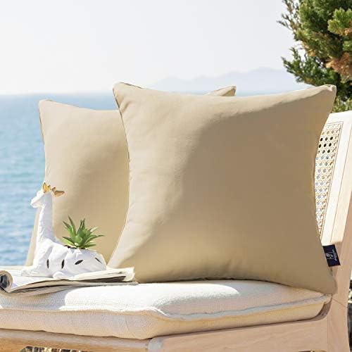Phantoscope Pack of 2 Outdoor Waterproof Throw Pillow Covers Decorative Square Outdoor Pillows Cu... | Amazon (US)
