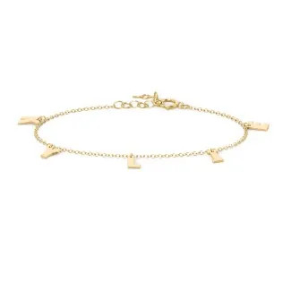 Initial Bracelet with 5 Letters - Modern | Jewlr