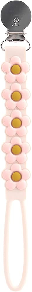 Loulou Lollipop Beadless Silicone Pacifier Clip (Daisy, Cream) | Amazon (US)