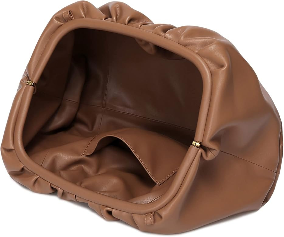 Women Dumpling Bag Cloud Clutch Purse with Ruched Detail | Amazon (US)