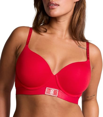 Victoria's Secret T Shirt Bra, Lightly Lined, Smoothing, Bras for Women, Lipstick 32DDD | Amazon (US)