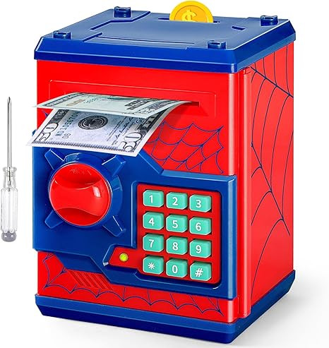 ATM Piggy Bank for Boys Girls, Vcertcpl Mini ATM Coin Bank Money Saving Box with Password, Kids S... | Amazon (US)