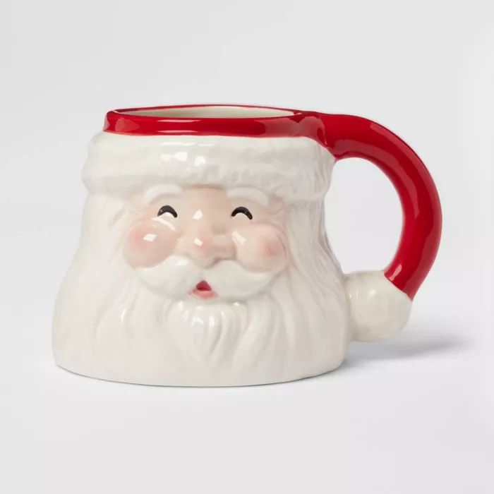 15oz Stoneware Santa Christmas Mug - Threshold™ | Target