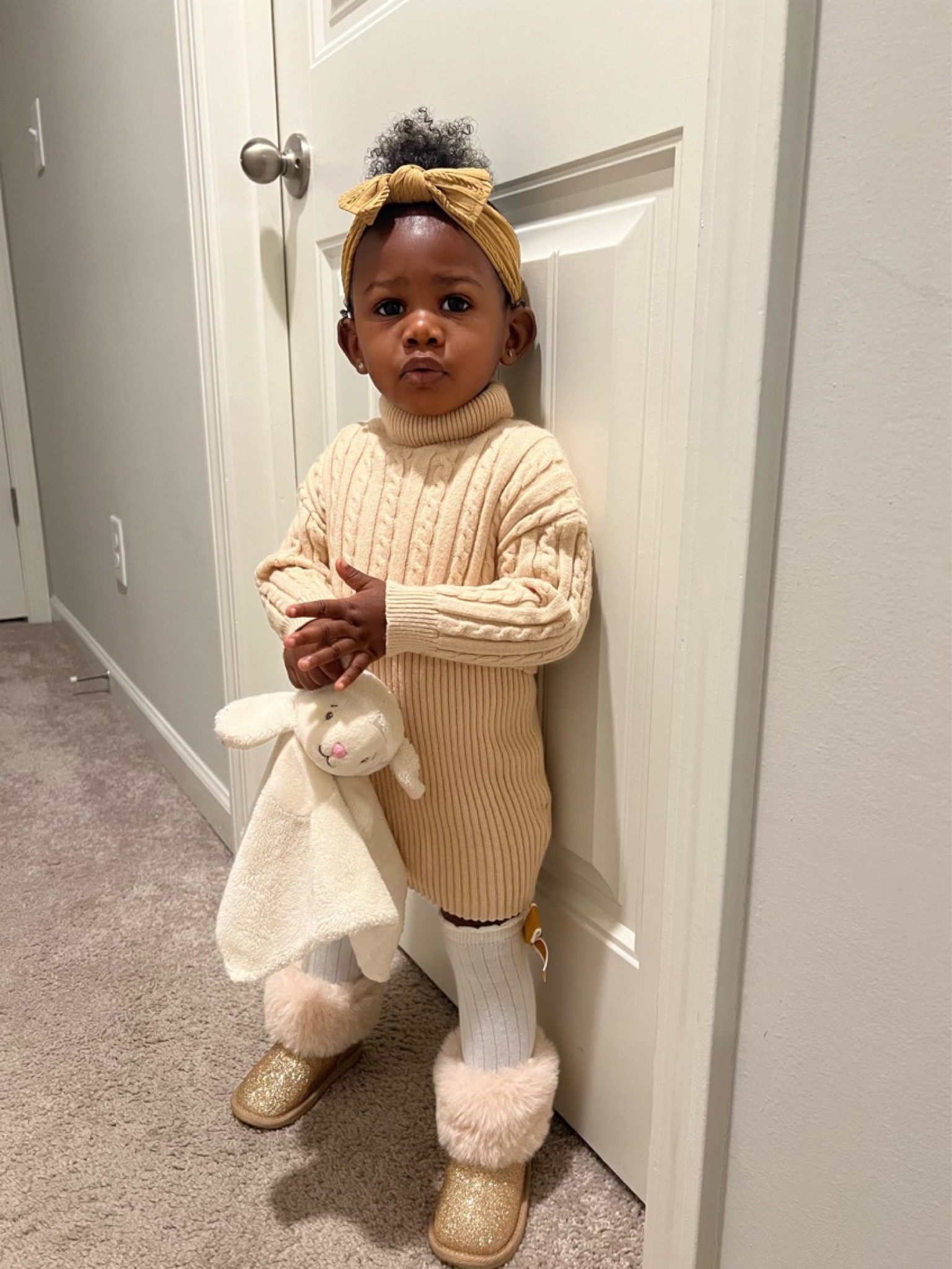 Keep your baby girl stylish with this cute knit dress and ugg inspired, fur boots! The high knee socks add an extra chic element to the entire outfit! Shein always has the cutest baby clothes!

#LTKbaby #LTKkids #LTKSeasonal