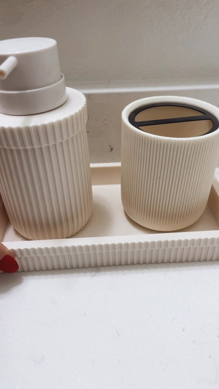 Bathroom . Home decor: soap dish. Home. Tray. Lighting. Cabinet. 

Comment SHOP below to receive a DM with the link to shop this post on my LTK ⬇ https://liketk.it/53ItF #ltksalealert #ltkhome

#LTKHome #LTKSaleAlert